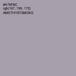 #A79FAC - Amethyst Smoke Color Image